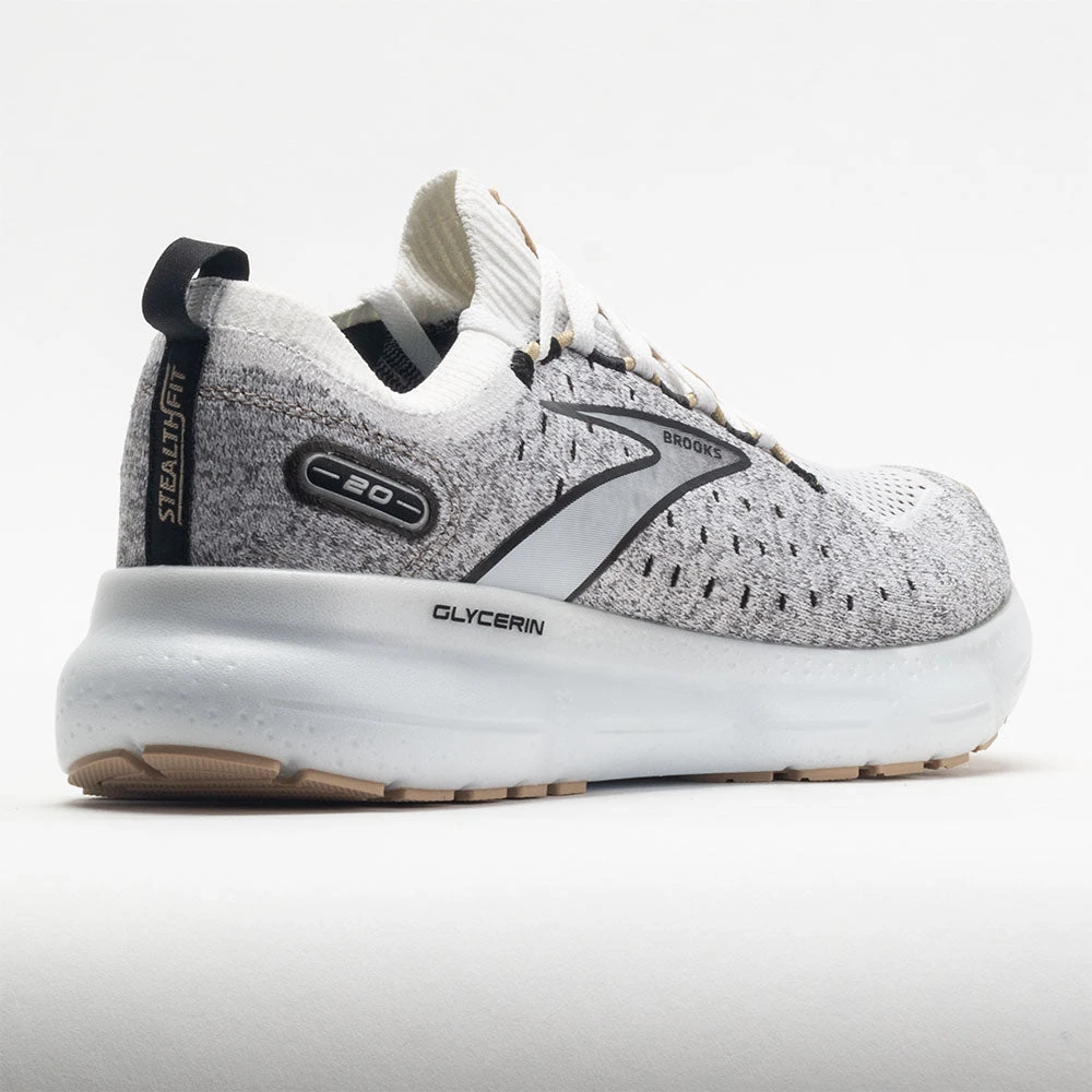 Brooks Glycerin StealthFit 20 Women's White/Black/Cream 8 Brooks Glycerin StealthFit 20 Women's White/Black/Cream - Image 6