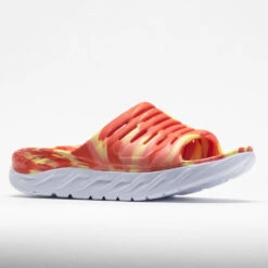 HOKA Ora Recovery Slide Swirl Unisex Yellow Pear/Fiesta -Deals PeakStride Shoes Store 570558 5