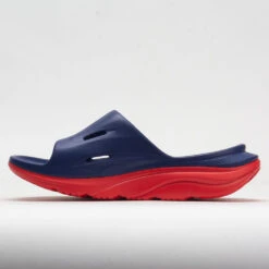 HOKA Ora Slide 3 Unisex Bellwether Blue/Red Alert -Deals PeakStride Shoes Store 570614 1