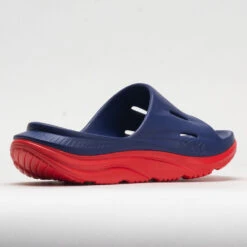 HOKA Ora Slide 3 Unisex Bellwether Blue/Red Alert -Deals PeakStride Shoes Store 570614 6